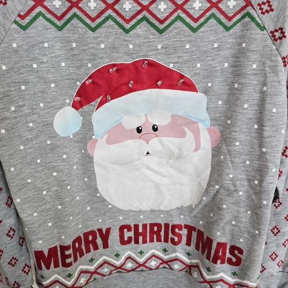 rudolph the red nosed reindeer M (7-9) Sweatshirt Santa Holiday Christmas Xmas - Picture 2 of 8